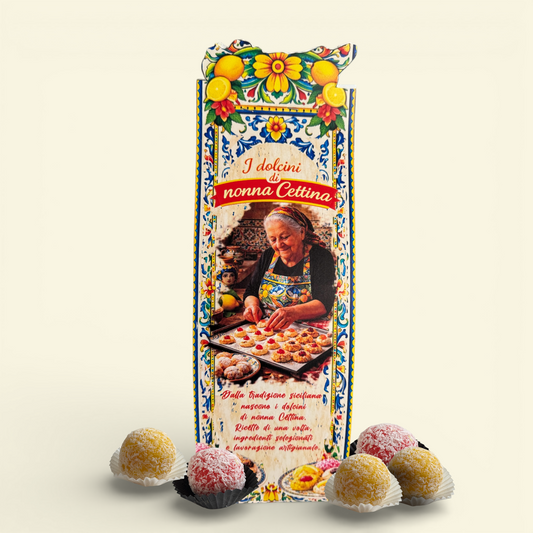 Nonna Cettina Dessert al Cocco Gusto Fragola e Limone  – Confezione Regalo 350 g