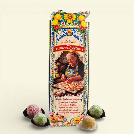 Nonna Cettina Dessert al Cocco Gusto Pistacchio Limone Fragola  – Confezione Regalo 350 g (Copia)