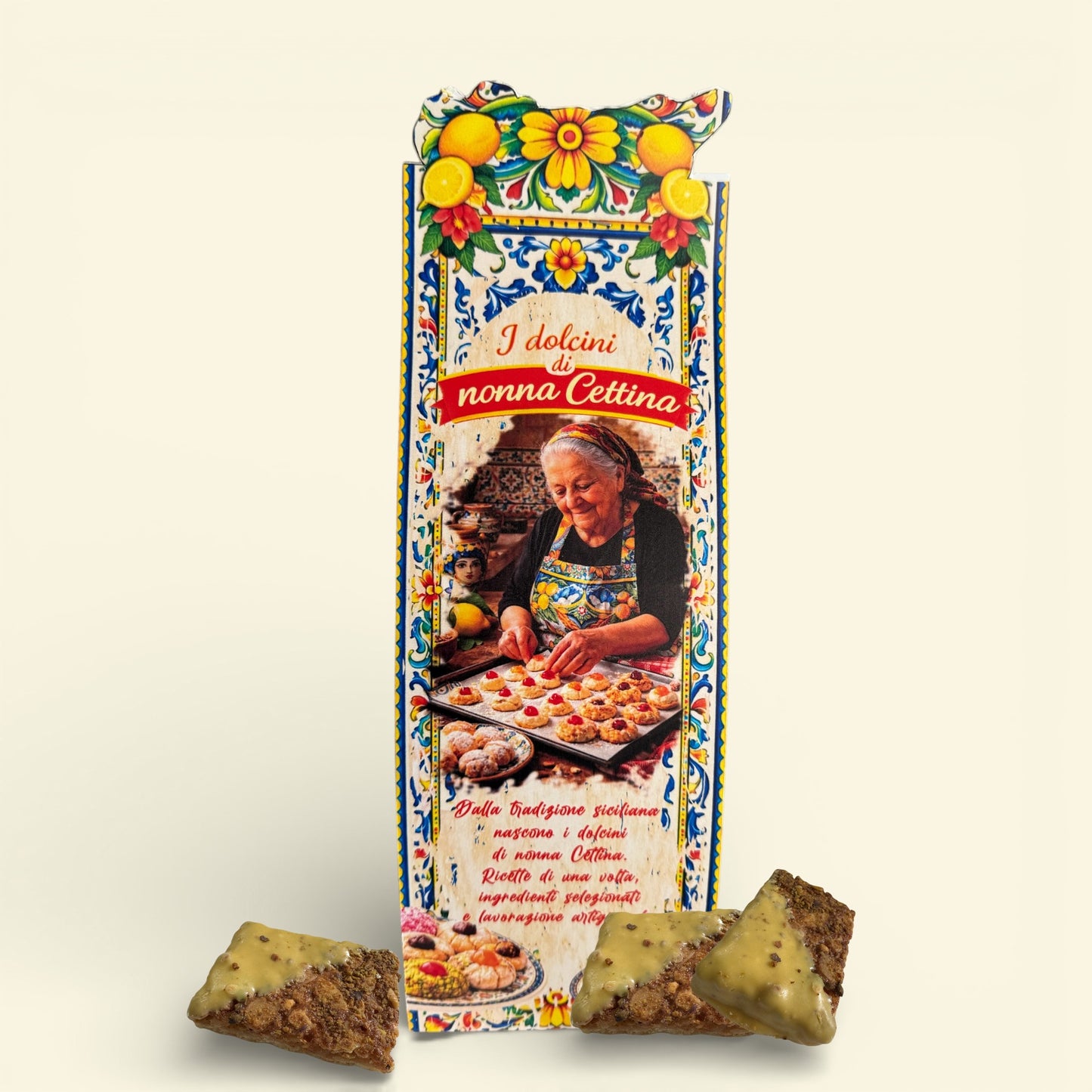 Dolcini Siciliani Croccante di Mandorle e Pistacchio con Cioccolato – Confezione Regalo 350 g