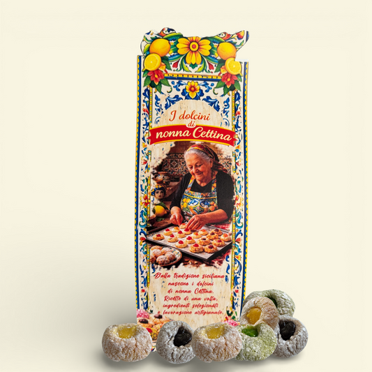 Dolcini Siciliani di Pasta di Mandorle Gusti Assortiti con Crema – Confezione Regalo 350 g