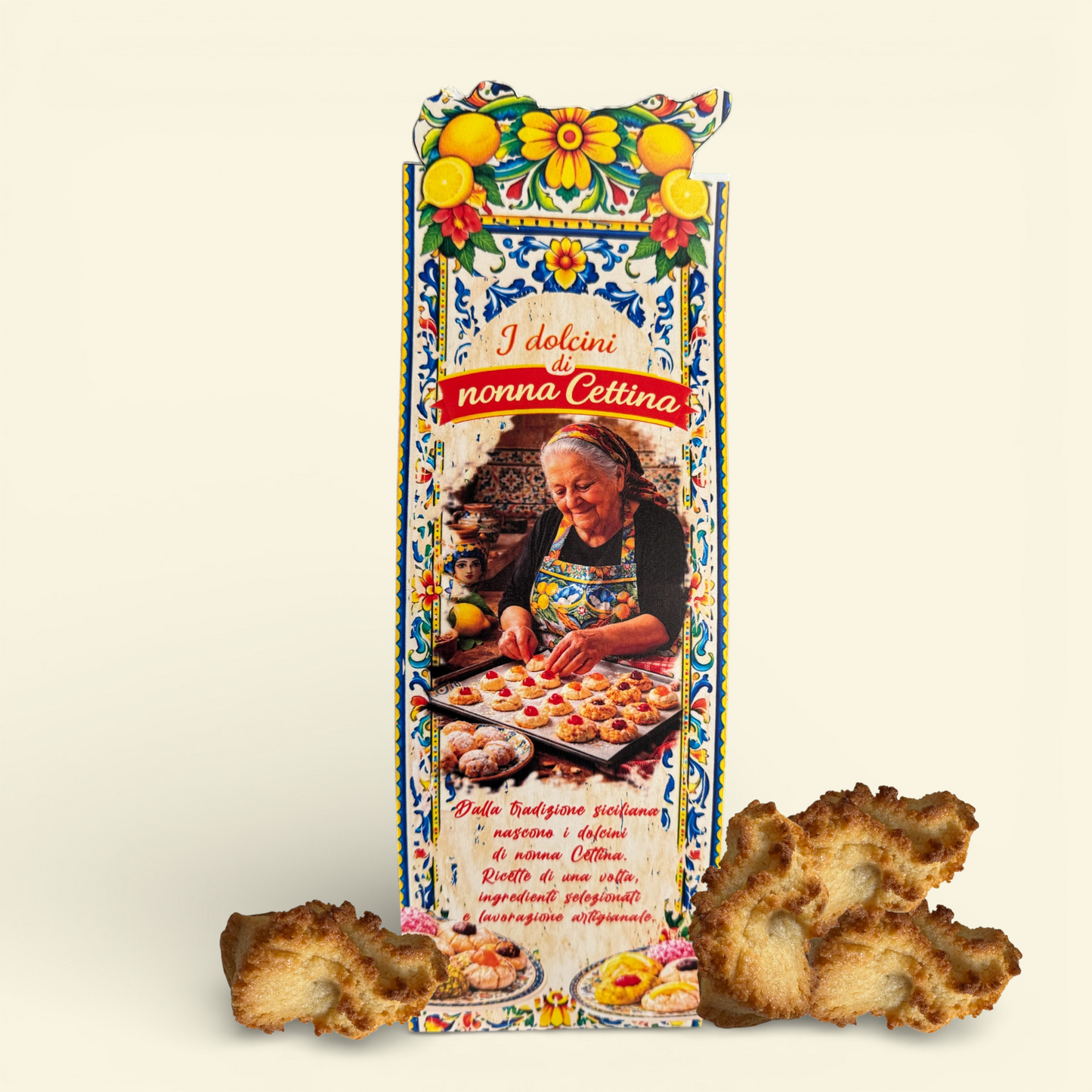 Dolcini Siciliani di Pasta di Mandorla Riccia Rigata a forma S Tradizionale – Confezione Regalo 350 g